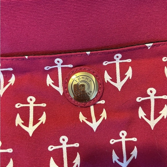Tommy Hilfiger Vintage Pink Canvas Anchor Tote Bag EUC!! - Picture 2 of 16